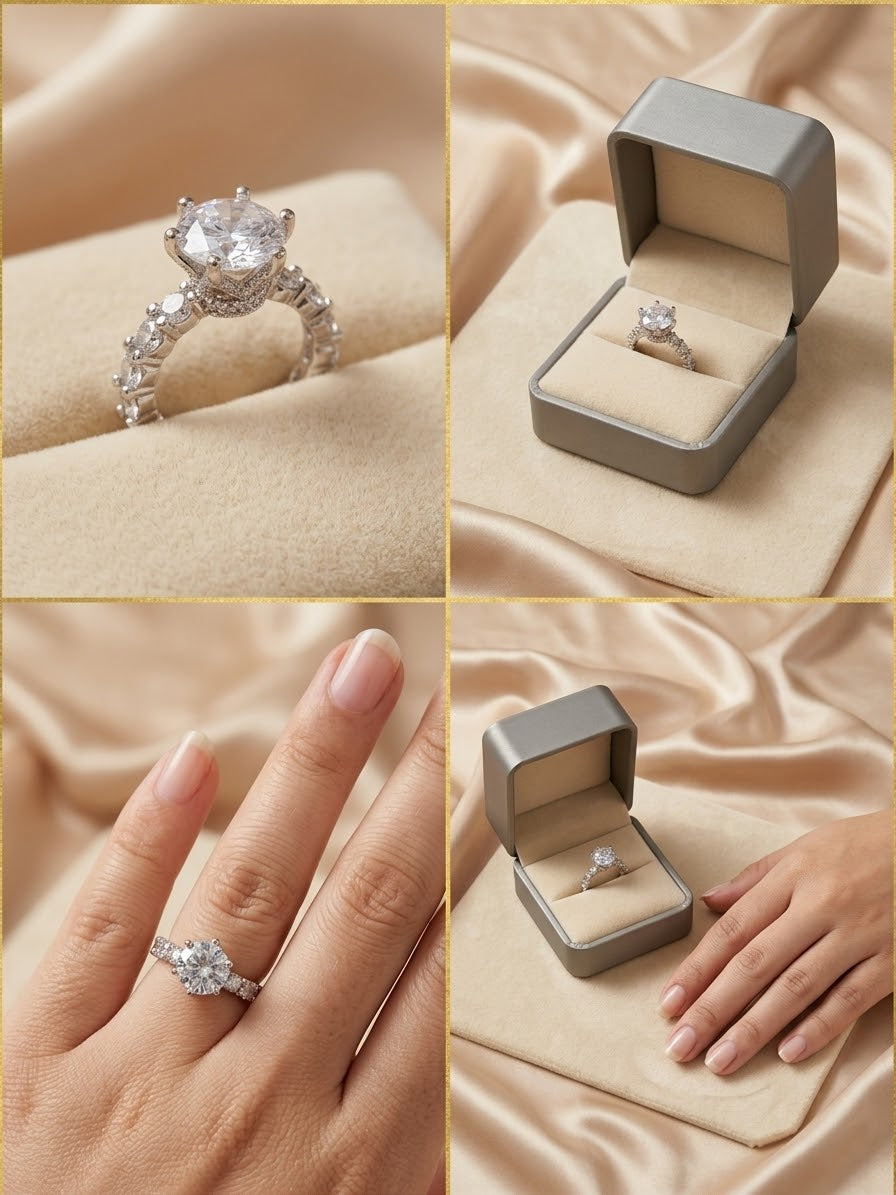 Luxe Round-Cut CZ Solitaire Ring