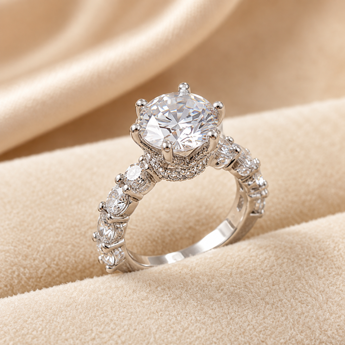 Luxe Round-Cut CZ Solitaire Ring